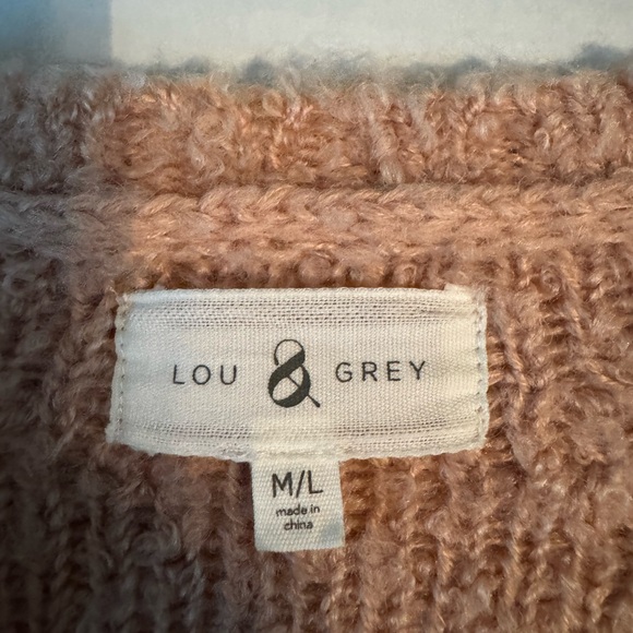 Lou & Grey Wool Chunky Boucle Sweater Large Indie Fisherman Fairycore Dolman - Picture 4 of 6